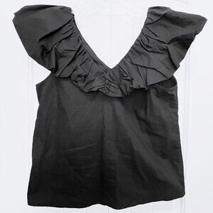 English Factory Women's Black Sleeveless Cropped Top Size Medium